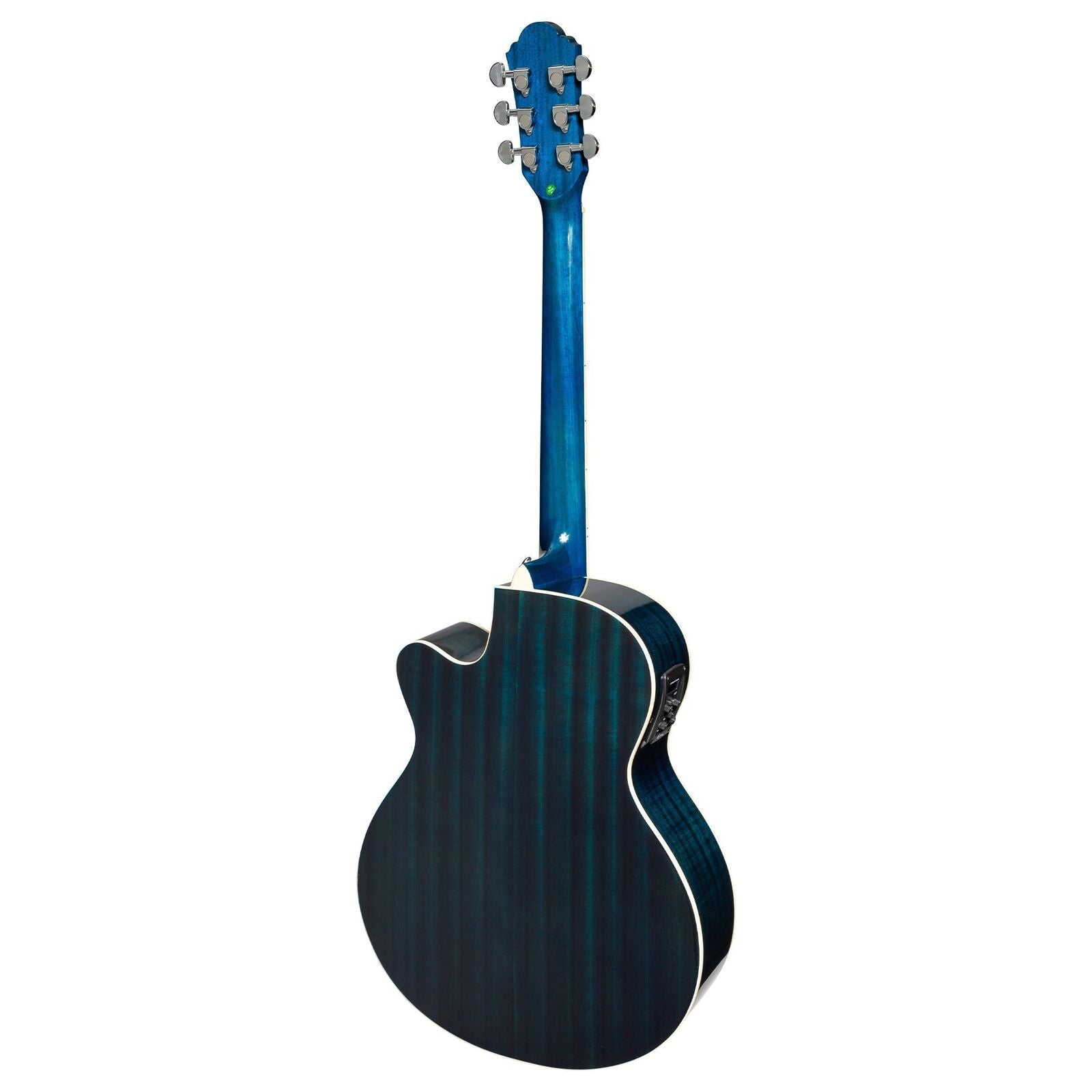 Martinez MFC-41G-TBL '41 Series' Folk Size Cutaway Acoustic-Electric Guitar Blue Burst — view 3