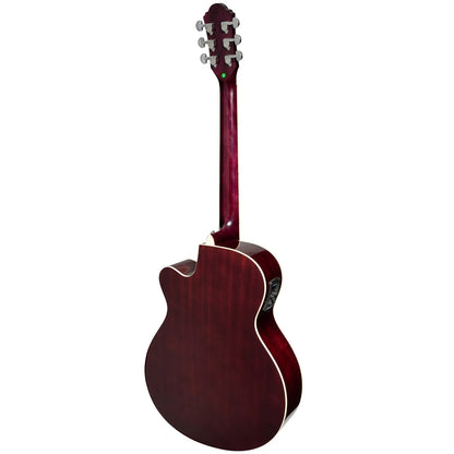 Martinez MFC-41 '41 Series' Folk Size Cutaway Acoustic-Electric Guitar Purple Burst — view 3