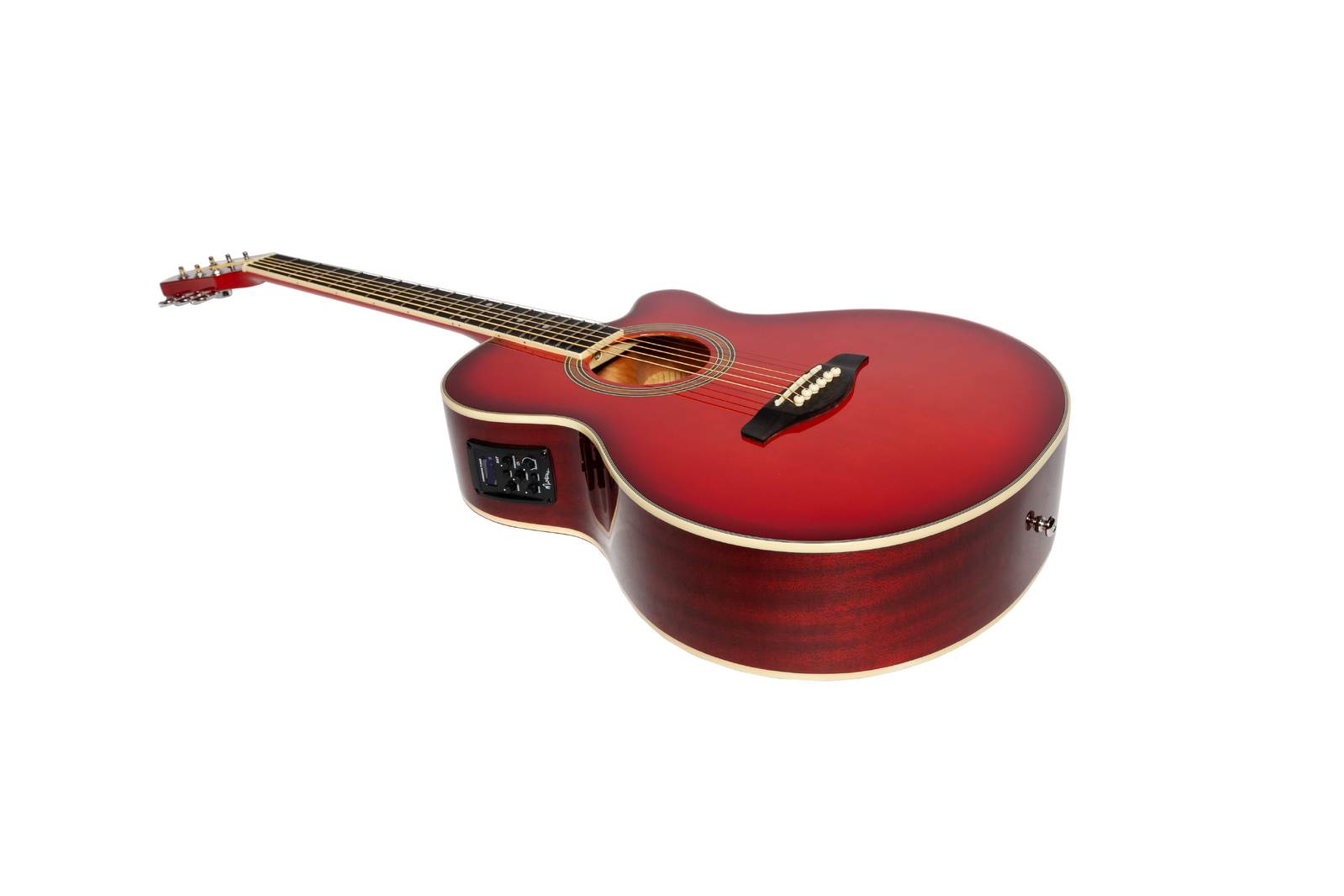 Martinez MFC-41 Series Folk Size Cutaway Acoustic-Electric Guitar Red Sunburst — view 2