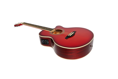 Martinez MFC-41 Series Folk Size Cutaway Acoustic-Electric Guitar Red Sunburst — view 2
