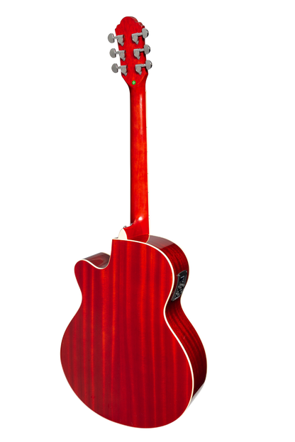 Martinez MFC-41 Series Folk Size Cutaway Acoustic-Electric Guitar Red Sunburst — view 3