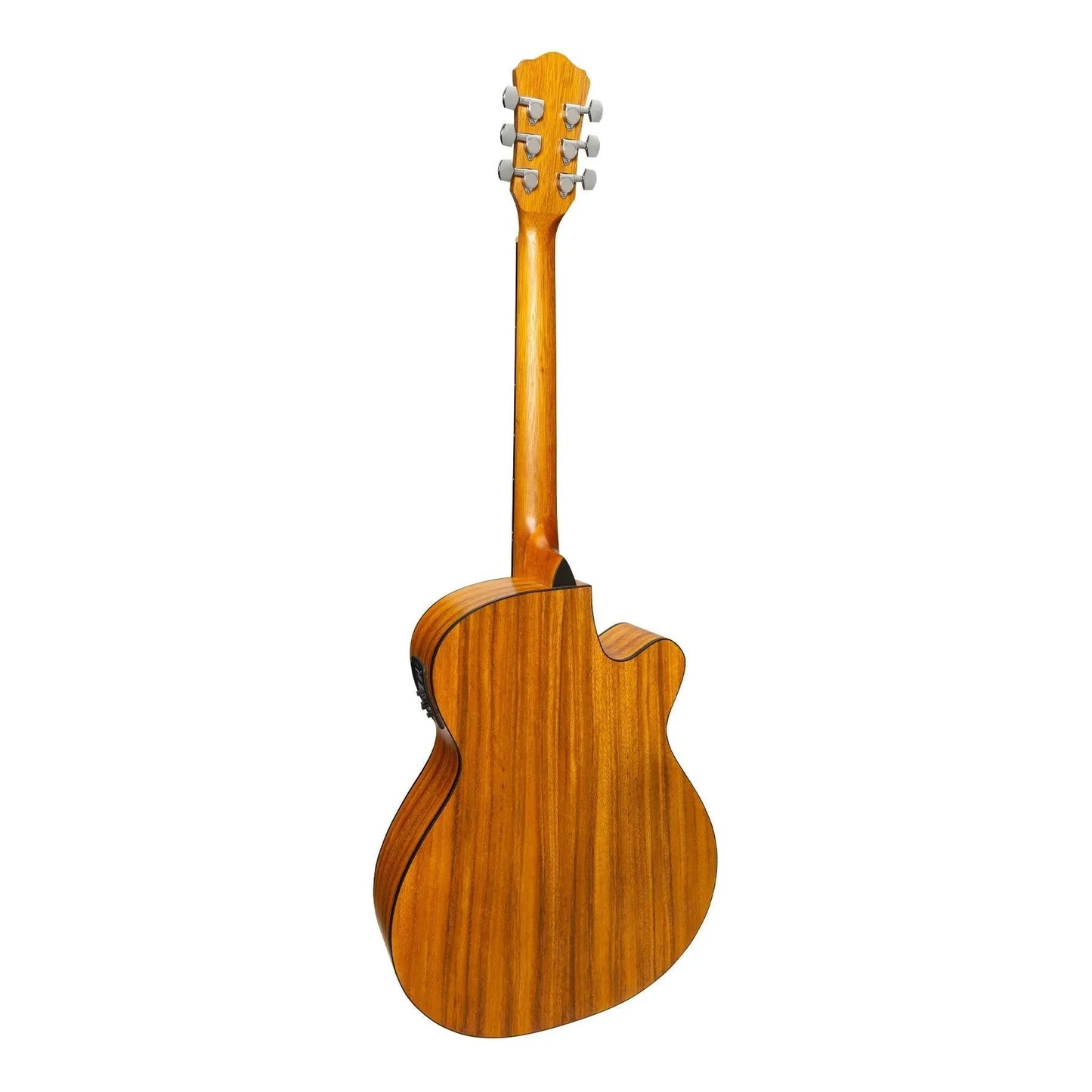 Martinez MFC-41L '41 Series' Left Handed Folk Size Cutaway Acoustic-Electric Guitar Natural Spruce/Koa — view 2