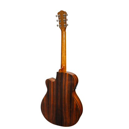 Martinez '51 Series' Folk Size Cutaway Acoustic-Electric Guitar Amara Gloss MFC-51G-AMA — view 2