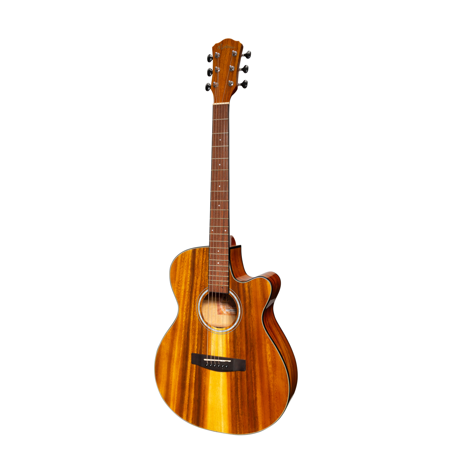 Martinez '51 Series' Folk Size Cutaway Acoustic-Electric Guitar Koa Gloss MFC-51G-KOA