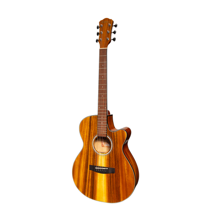 Martinez '51 Series' Folk Size Cutaway Acoustic-Electric Guitar Koa Gloss MFC-51G-KOA