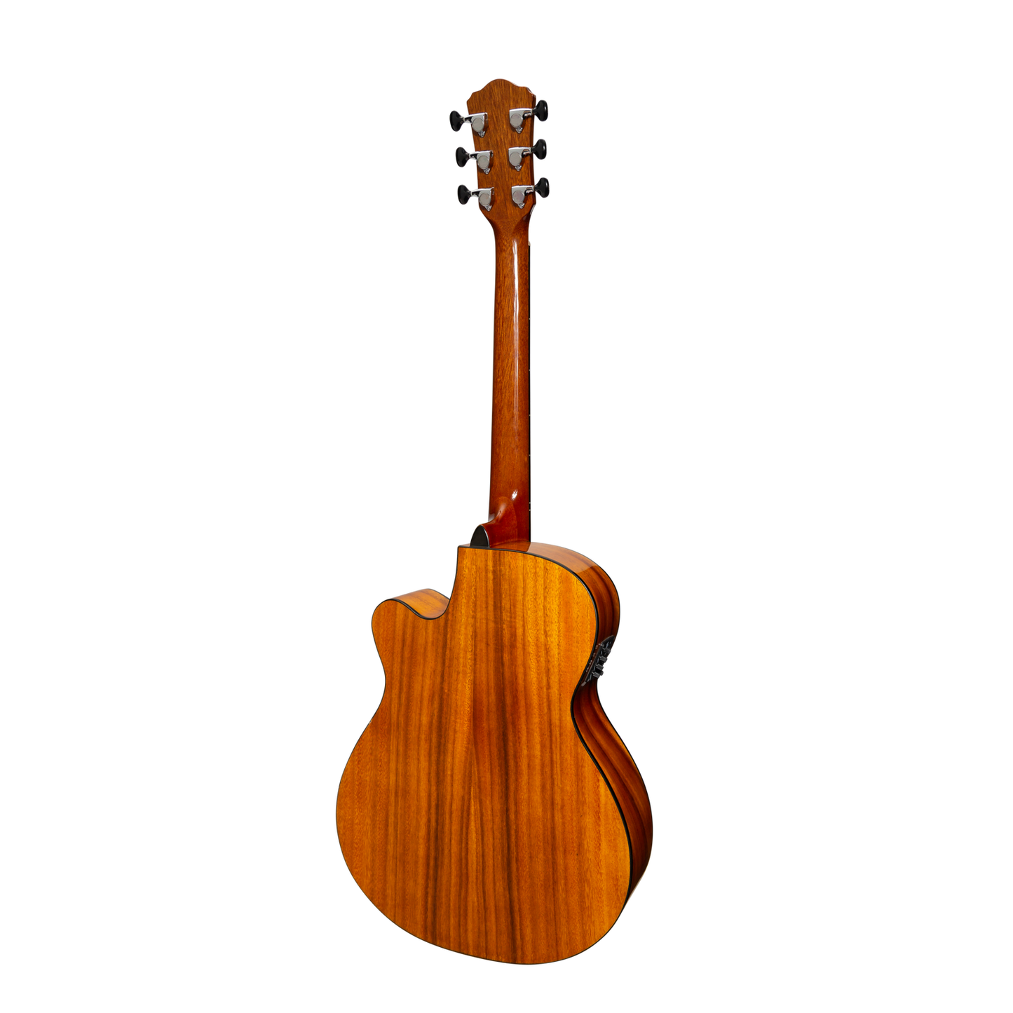 Martinez '51 Series' Folk Size Cutaway Acoustic-Electric Guitar Koa Gloss MFC-51G-KOA — view 2