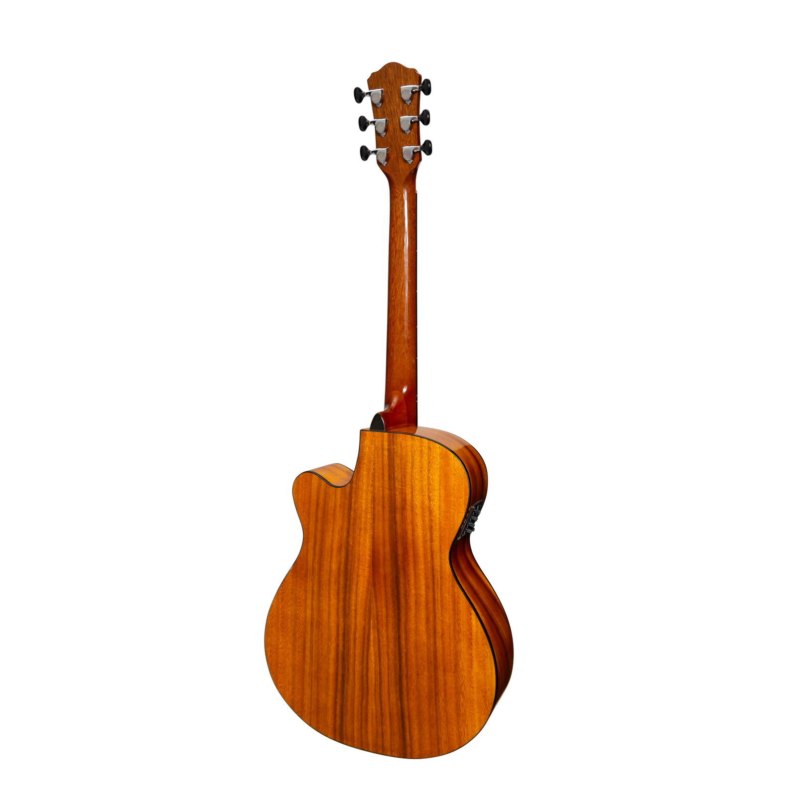 Martinez '51 Series' Folk Size Cutaway Acoustic-Electric Guitar Koa Gloss MFC-51G-KOA — view 2