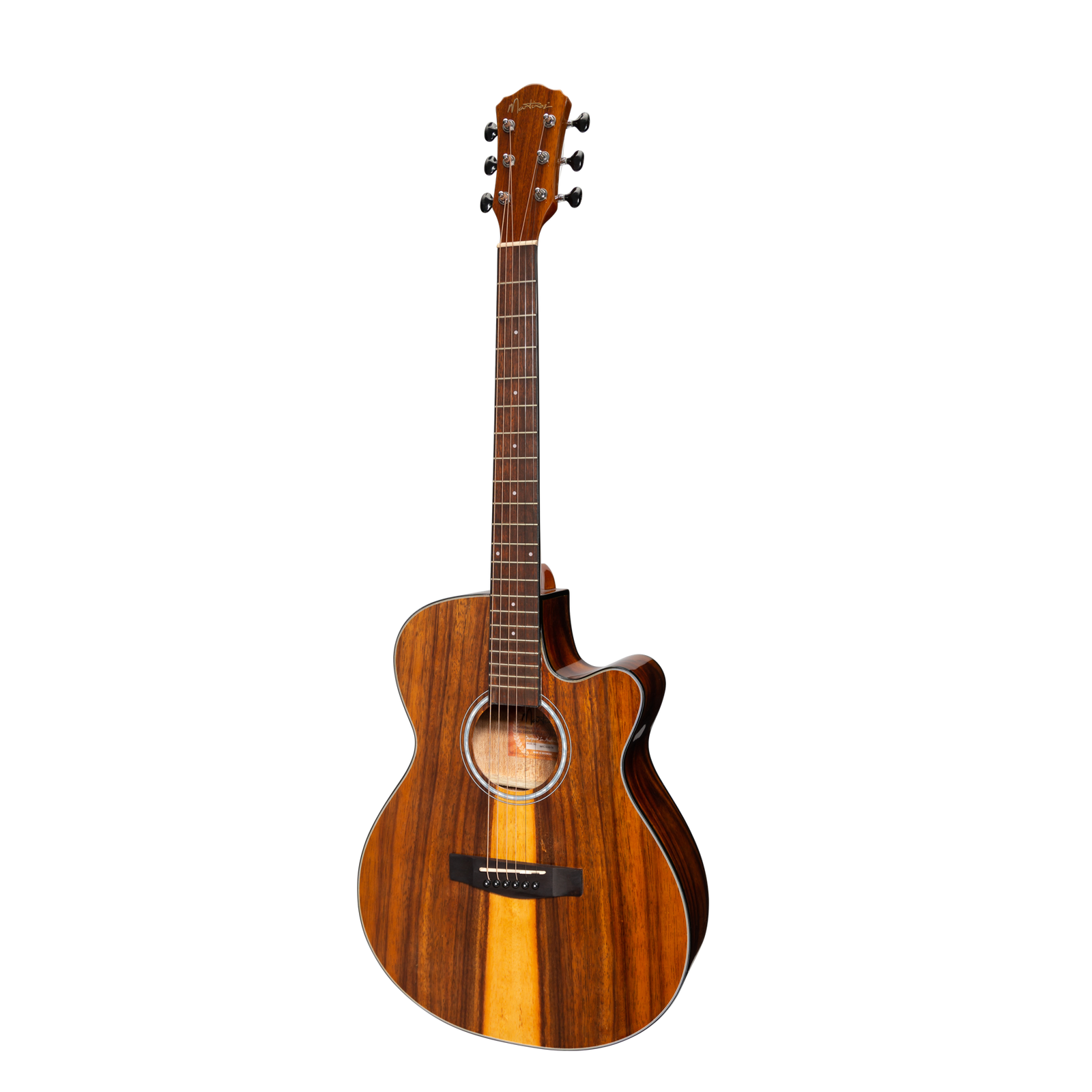 Martinez '51 Series' Folk Size Cutaway Acoustic-Electric Guitar Teakwood Gloss MFC-51G-TK