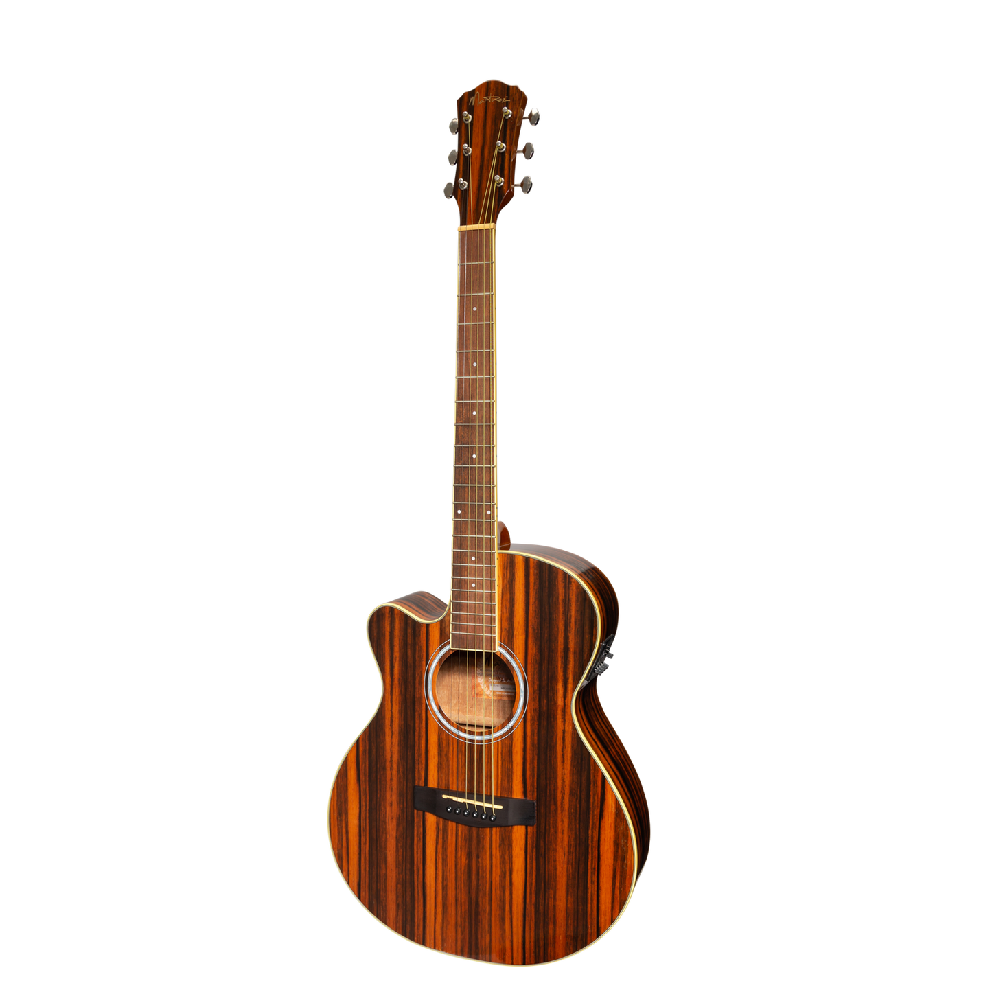 Martinez '51 Series' Left Handed Folk Size Cutaway Acoustic-Electric Guitar Amara Gloss MFC-51GL-AMA