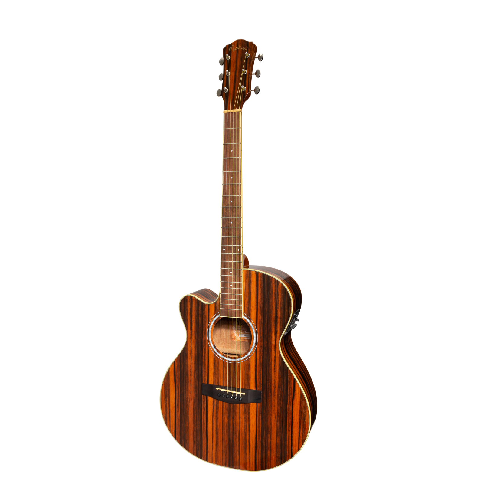 Martinez '51 Series' Left Handed Folk Size Cutaway Acoustic-Electric Guitar Amara Gloss MFC-51GL-AMA