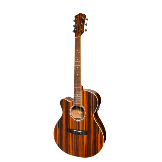 Martinez '51 Series' Left Handed Folk Size Cutaway Acoustic-Electric Guitar Amara Gloss MFC-51GL-AMA