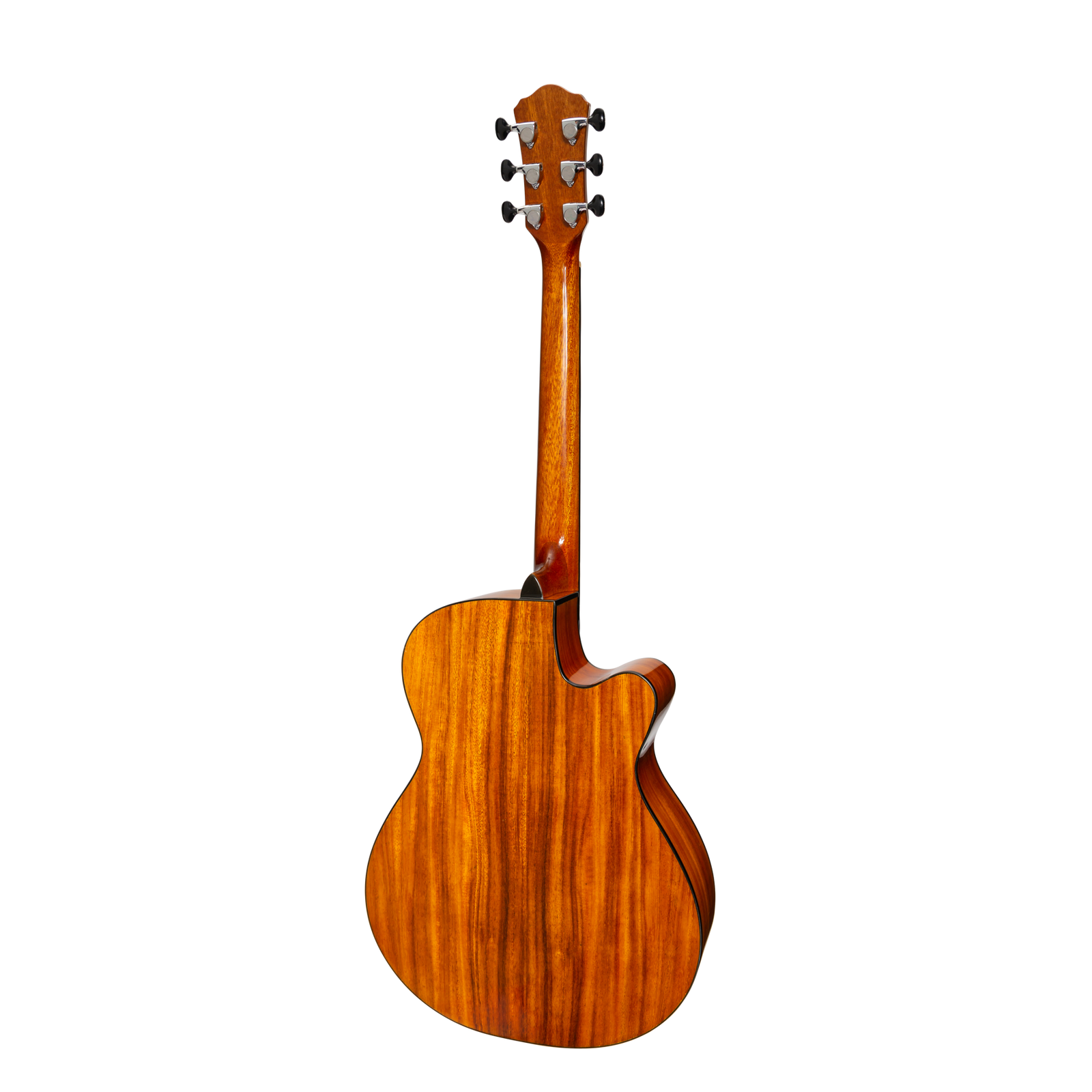 Martinez '51 Series' Left Handed Folk Cutaway Acoustic-Electric Guitar Koa Gloss MFC-51GL-KOA — view 2