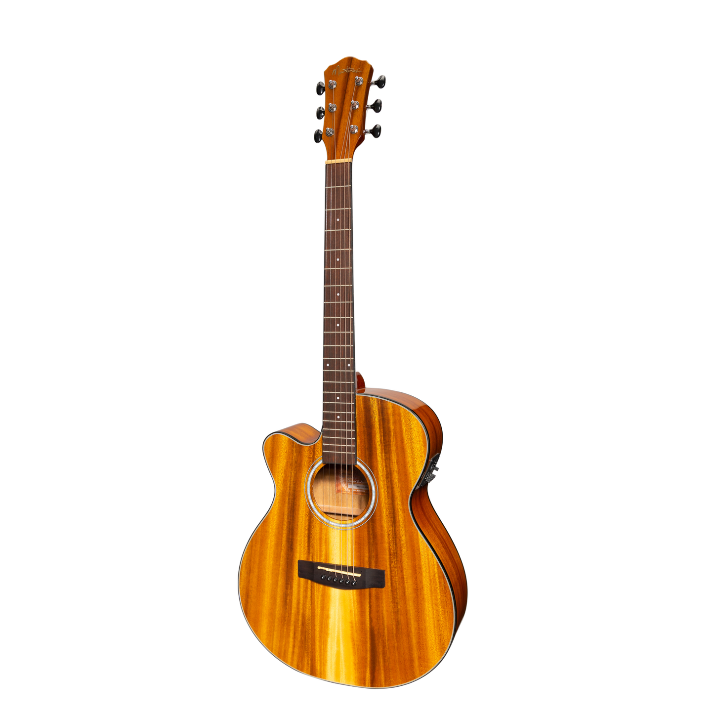 Martinez '51 Series' Left Handed Folk Cutaway Acoustic-Electric Guitar Koa Gloss MFC-51GL-KOA