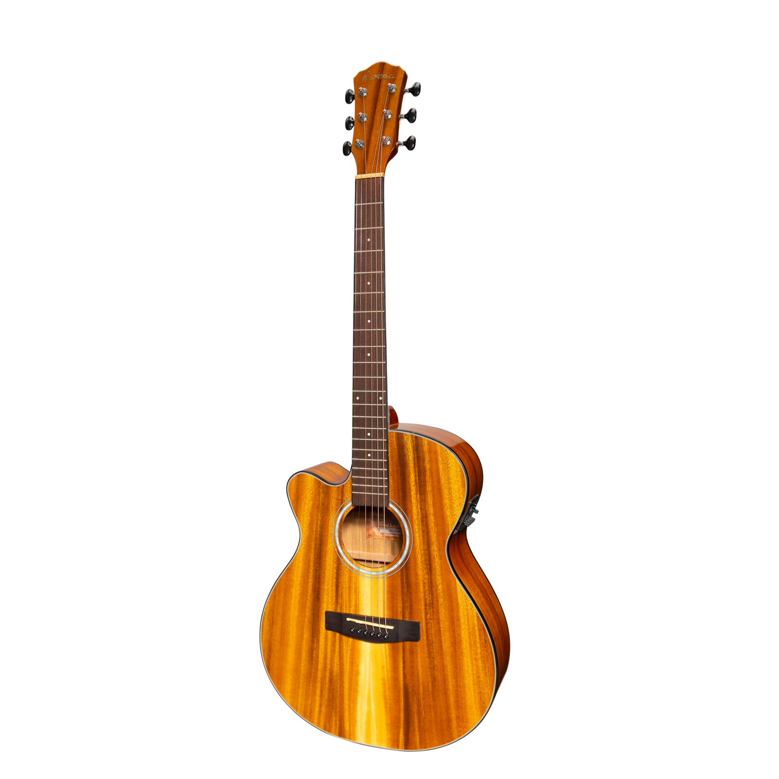 Martinez '51 Series' Left Handed Folk Cutaway Acoustic-Electric Guitar Koa Gloss MFC-51GL-KOA
