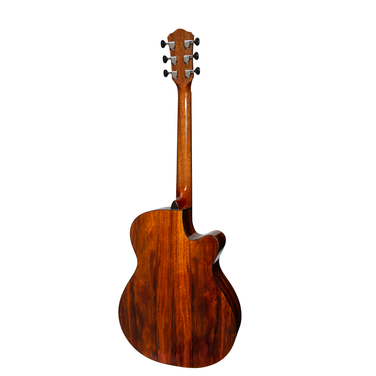 Martinez MFC-51GL-TK Left Handed Folk Size Cutaway Acoustic-Electric Guitar Teakwood Gloss — view 2