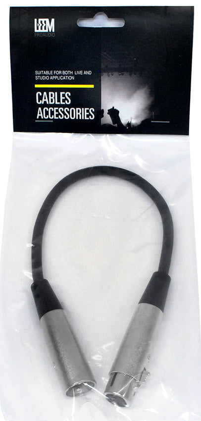 Leem 1ft XLR Male to XLR Female Microphone Cable