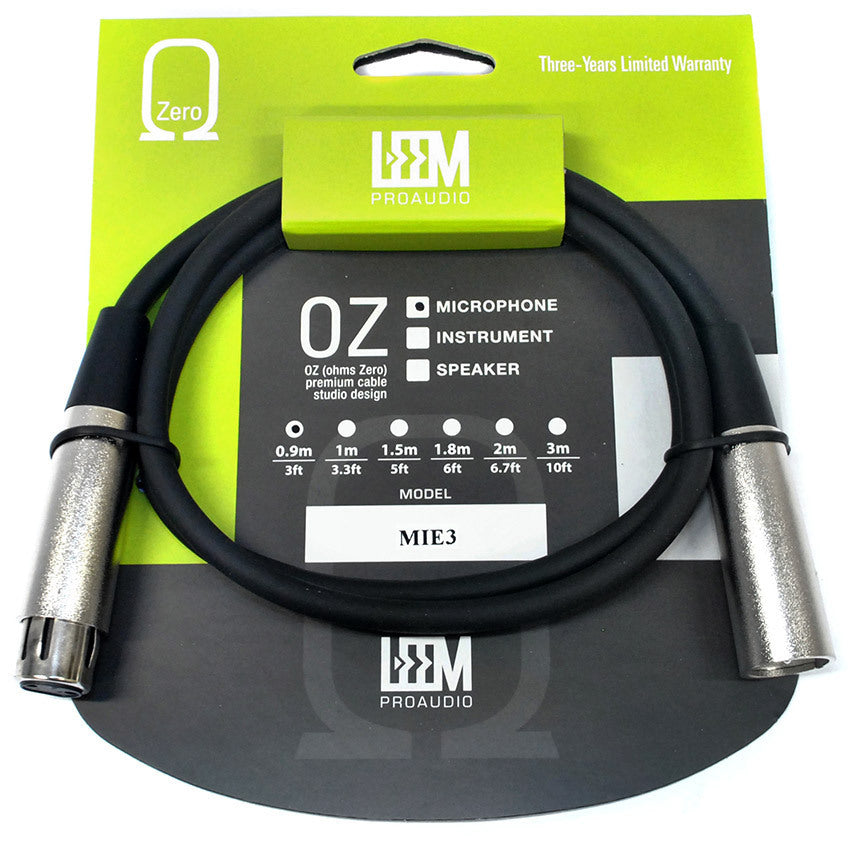 Leem 3ft Microphone Cable XLR Male to XLR Female