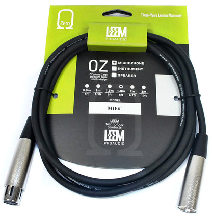 Leem 6ft XLR Male to XLR Female Microphone Cable