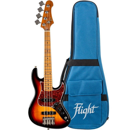 Flight Mini JB Bass Electric Ukulele Solid Body Sunburst