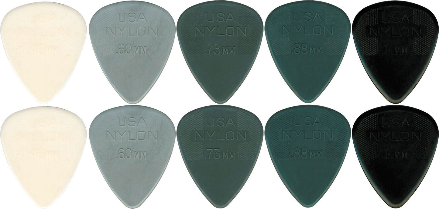 10 x Dunlop Grey MIXED Gauge Guitar Picks Starter Set / Beginners