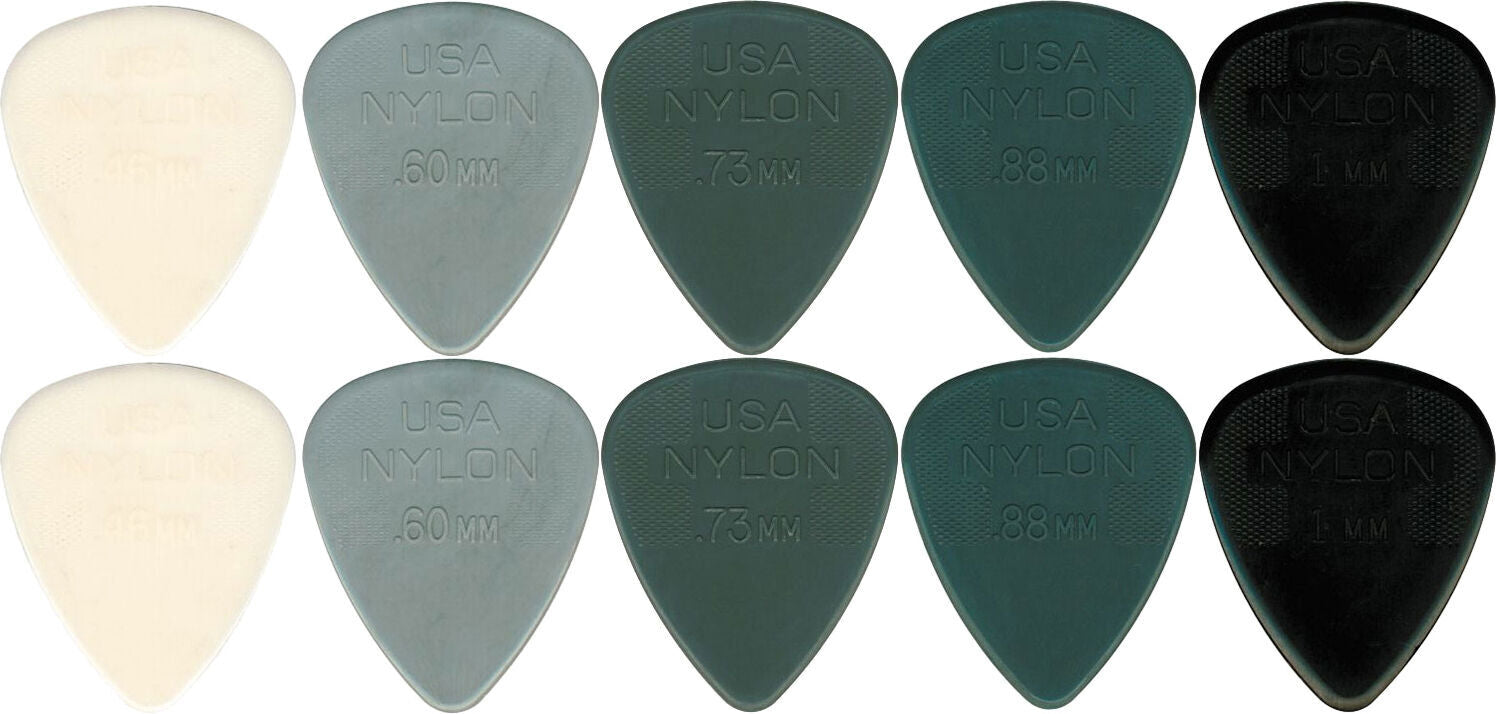 10 x Dunlop Grey MIXED Gauge Guitar Picks Starter Set / Beginners