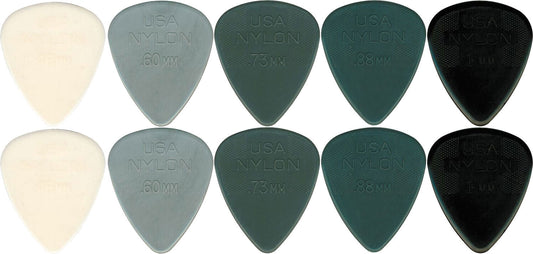 10 x Dunlop Grey MIXED Gauge Guitar Picks Starter Set / Beginners