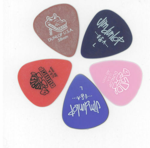 10 x Jim Dunlop MIXED Light Guitar Picks Starter Set / Beginner