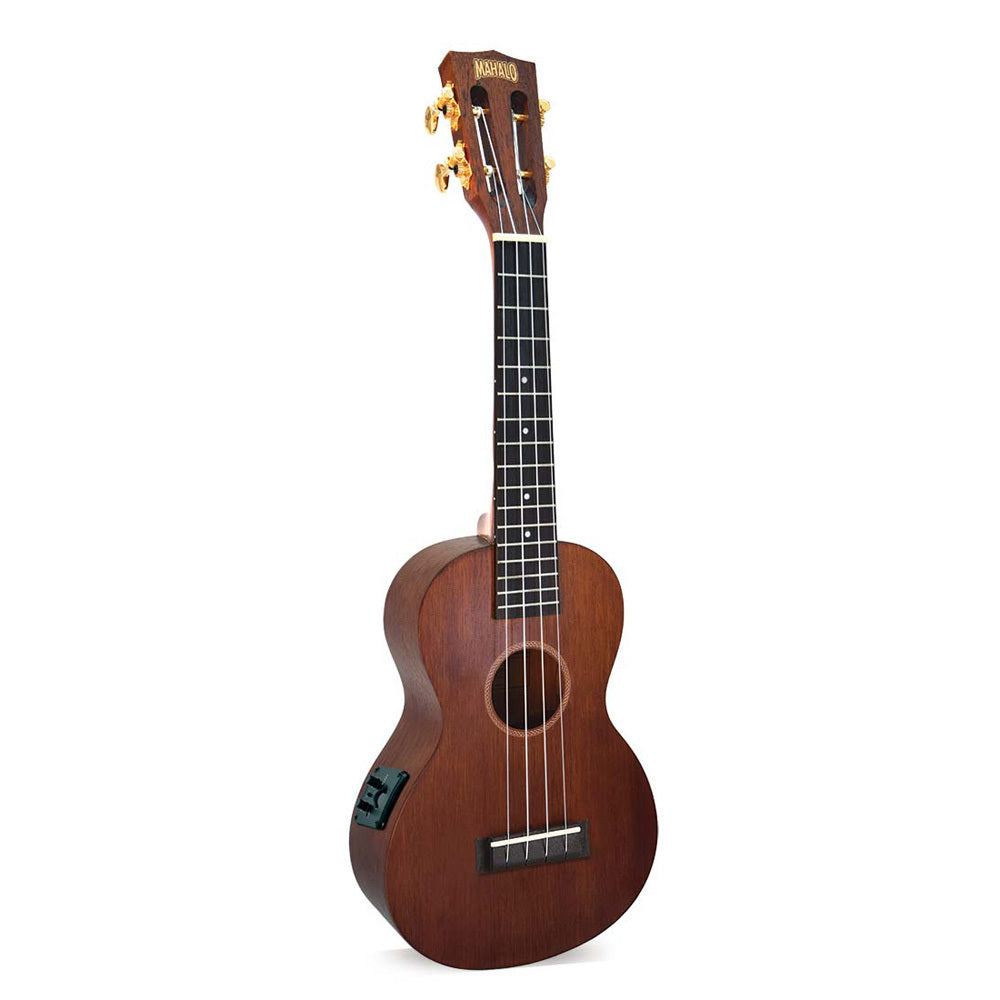 Mahalo Java Series Concert Ukulele - Electric Acoustic (Transparent Brown)