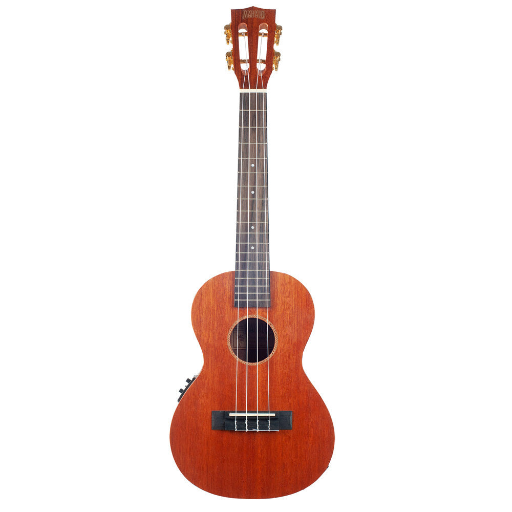 Mahalo Java Series Tenor Ukulele - Electric Acoustic (Transparent Brown) — view 2