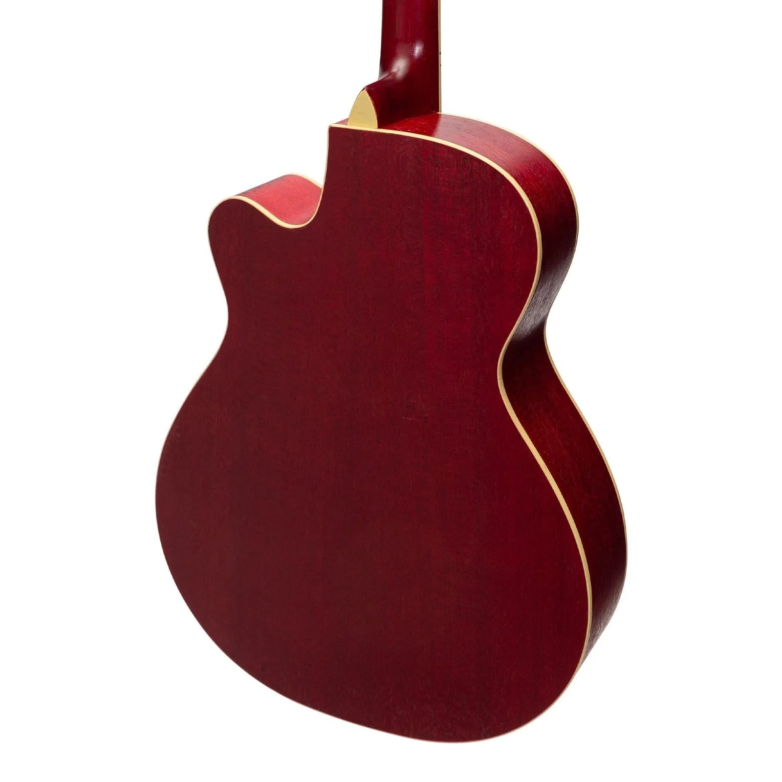 Martinez MJH-3C-RED Jazz Hybrid Acoustic Small Body Cutaway Guitar — view 5