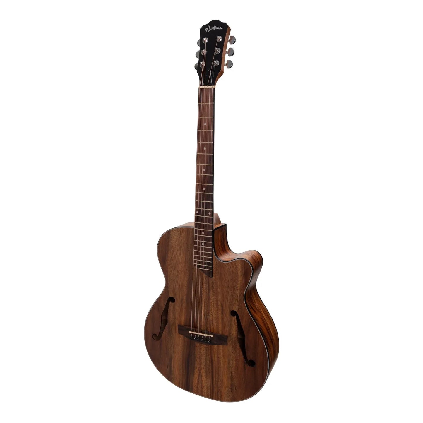 Martinez MJH-3C-RWD Jazz Hybrid Acoustic Small Body Cutaway Guitar - Rosewood