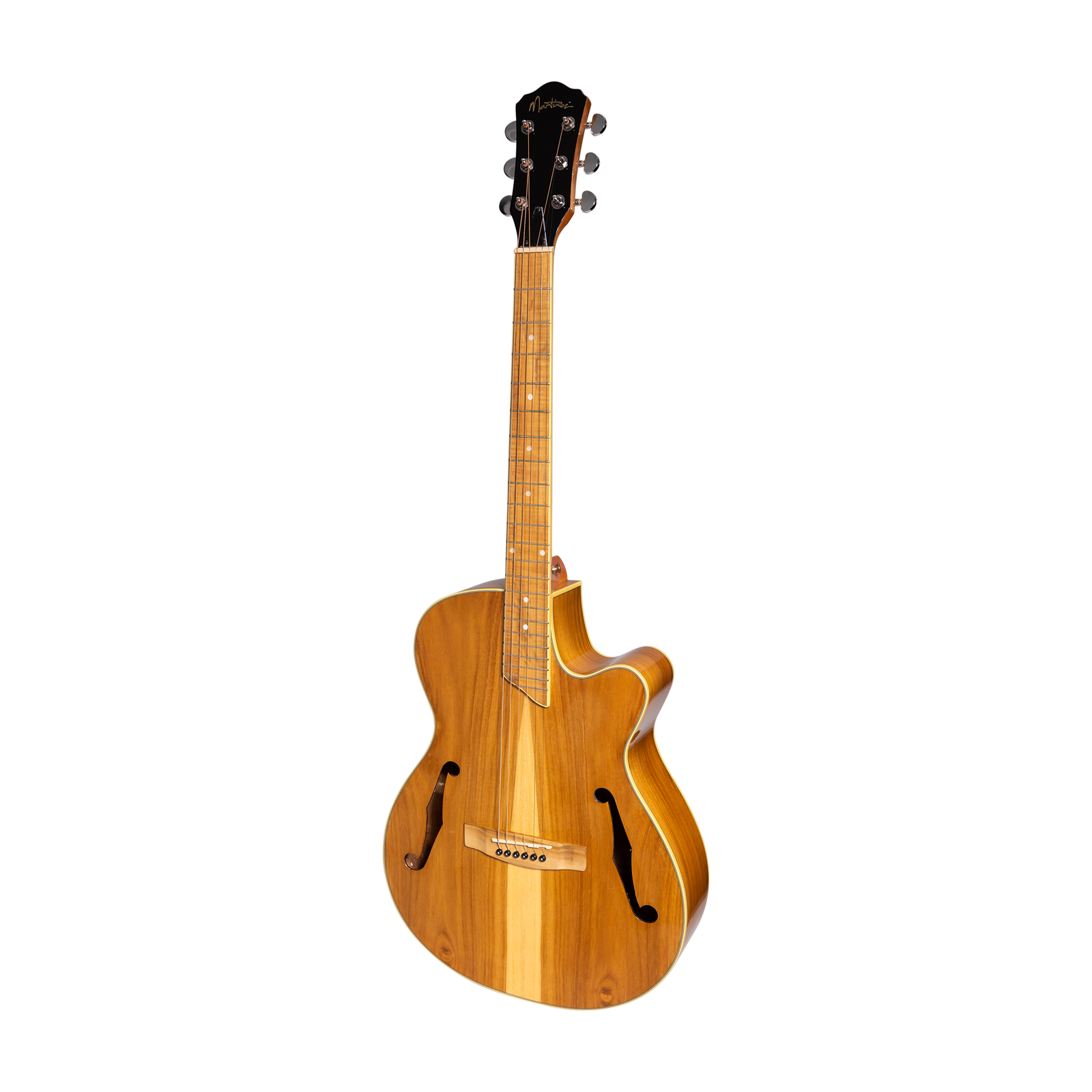 Martinez MJH-3CG-JTK Jazz Hybrid Acoustic-Electric Guitar Small Body Natural Gloss