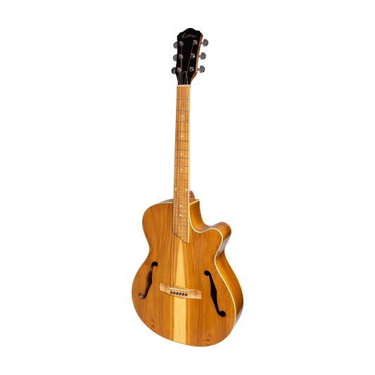 Martinez MJH-3CG-JTK Jazz Hybrid Acoustic-Electric Guitar Small Body Natural Gloss