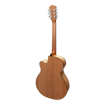 Martinez MJH-3CG-MWD Jazz Hybrid Acoustic Guitar Natural Gloss Small Body — view 2