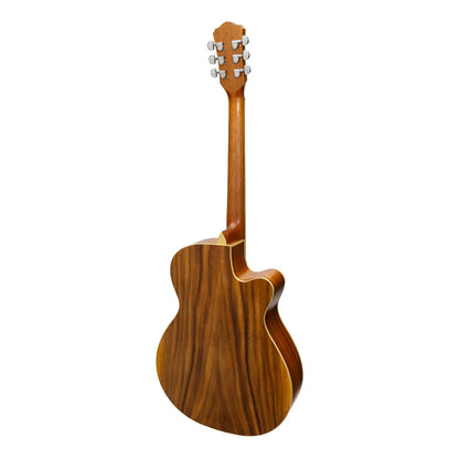 Martinez MJH-3CL-KOA Left Handed Jazz Hybrid Acoustic Small Body Guitar - Koa — view 2