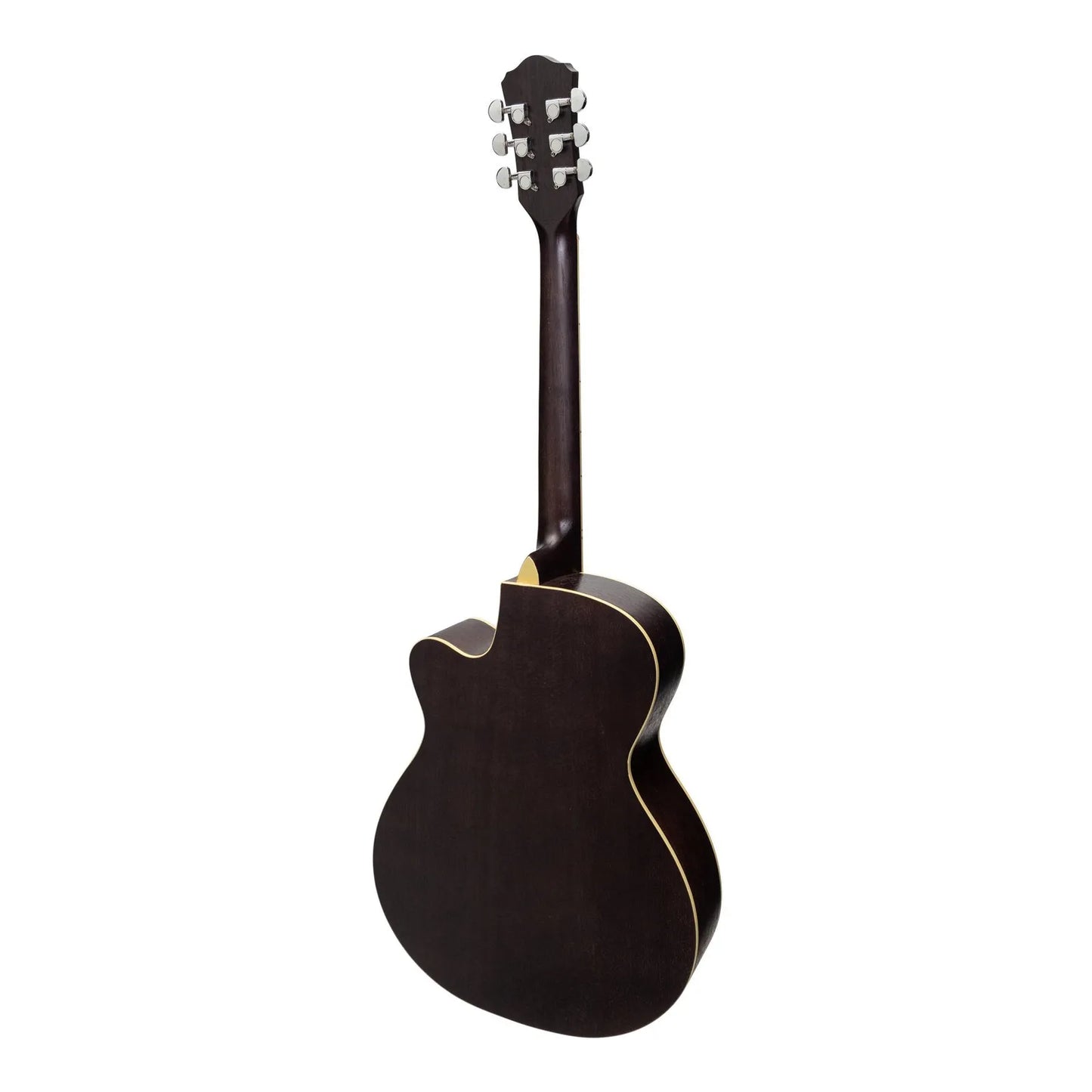 Martinez MJH-3CP-BLK Jazz Hybrid Acoustic-Electric Small Body Guitar Black — view 2