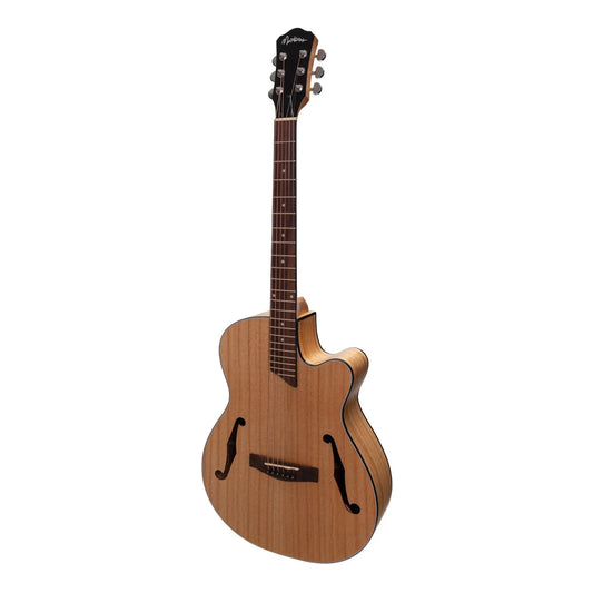 Martinez MJH-3CP-MWD Jazz Hybrid Acoustic-Electric Small Body Guitar - Mindi-Wood