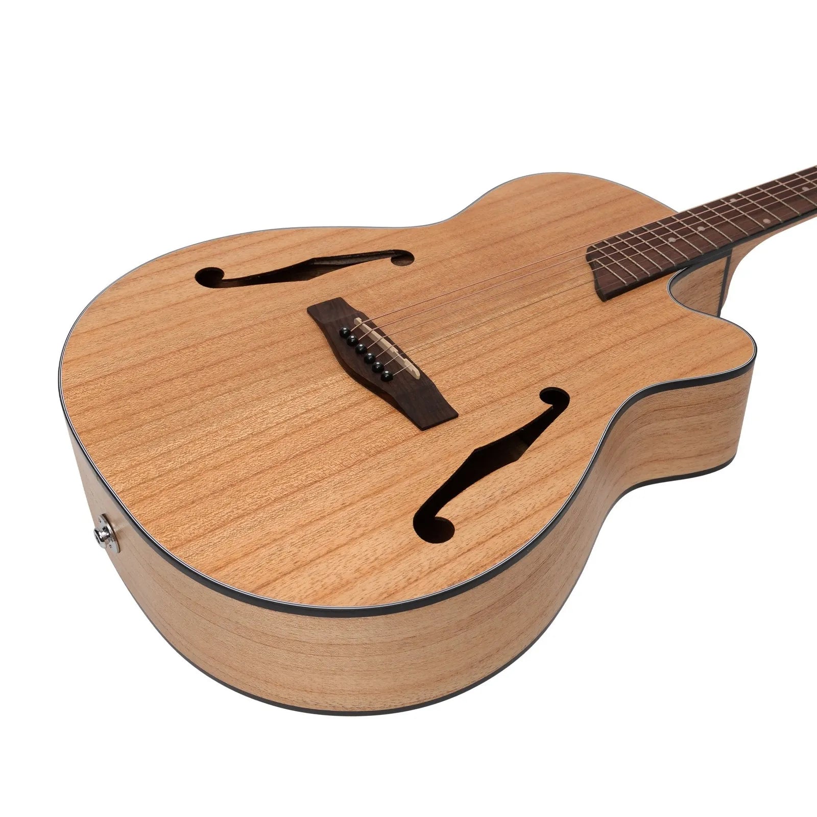 Martinez MJH-3CP-MWD Jazz Hybrid Acoustic-Electric Small Body Guitar - Mindi-Wood — view 6