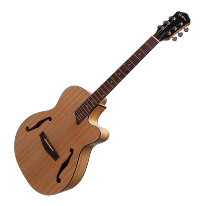 Martinez MJH-3CP-MWD Jazz Hybrid Acoustic-Electric Small Body Guitar - Mindi-Wood — view 3