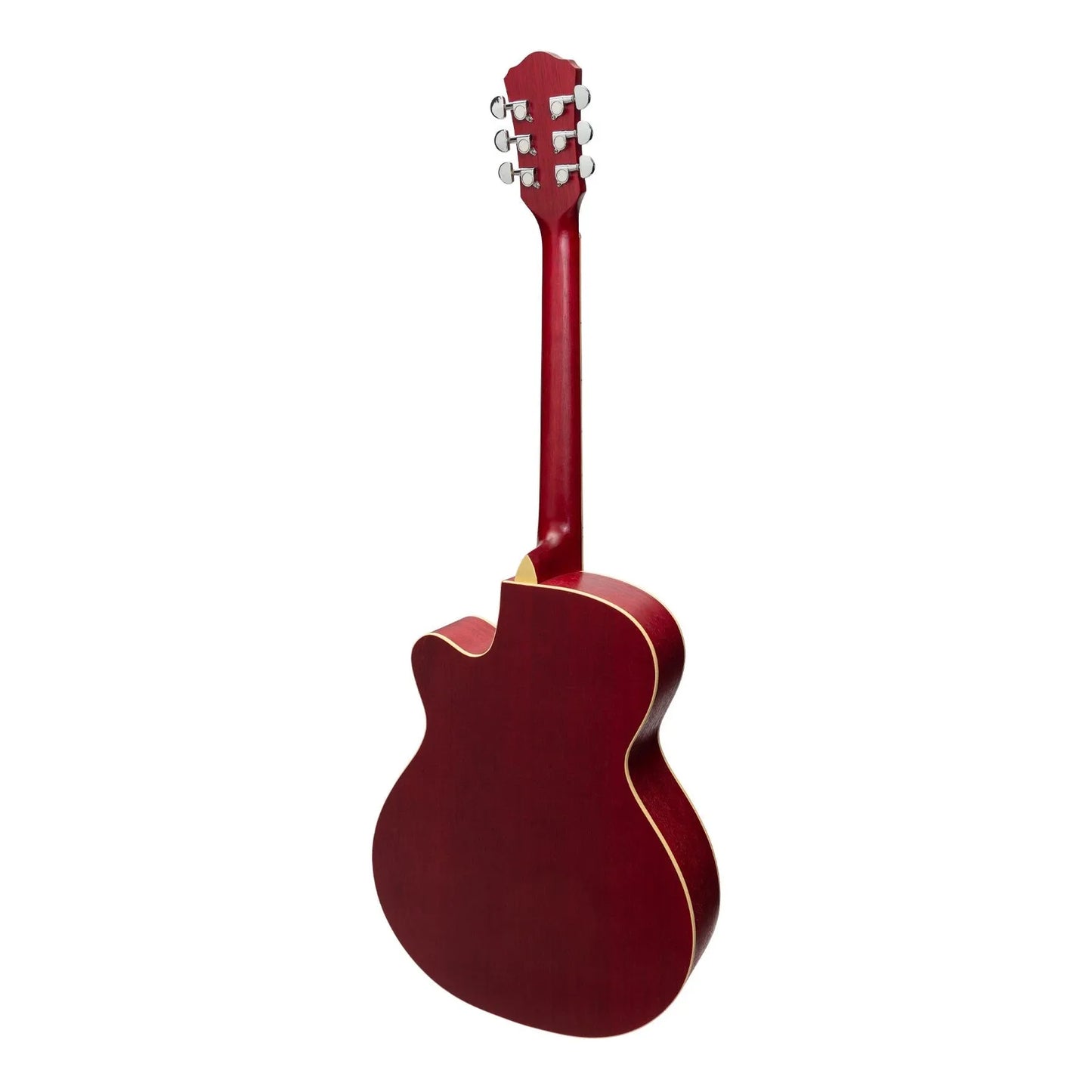 Martinez MJH-3CP-RED Jazz Hybrid Acoustic-Electric Small Body Guitar — view 2