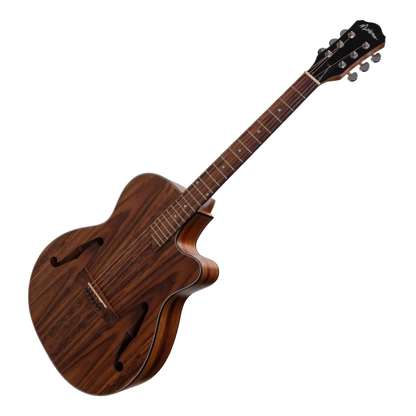Martinez MJH-3CP-RWD Jazz Hybrid Acoustic-Electric Small Body Guitar Rosewood — view 3