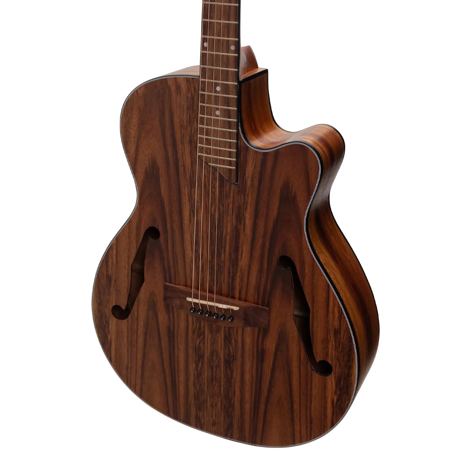 Martinez MJH-3CP-RWD Jazz Hybrid Acoustic-Electric Small Body Guitar Rosewood — view 4