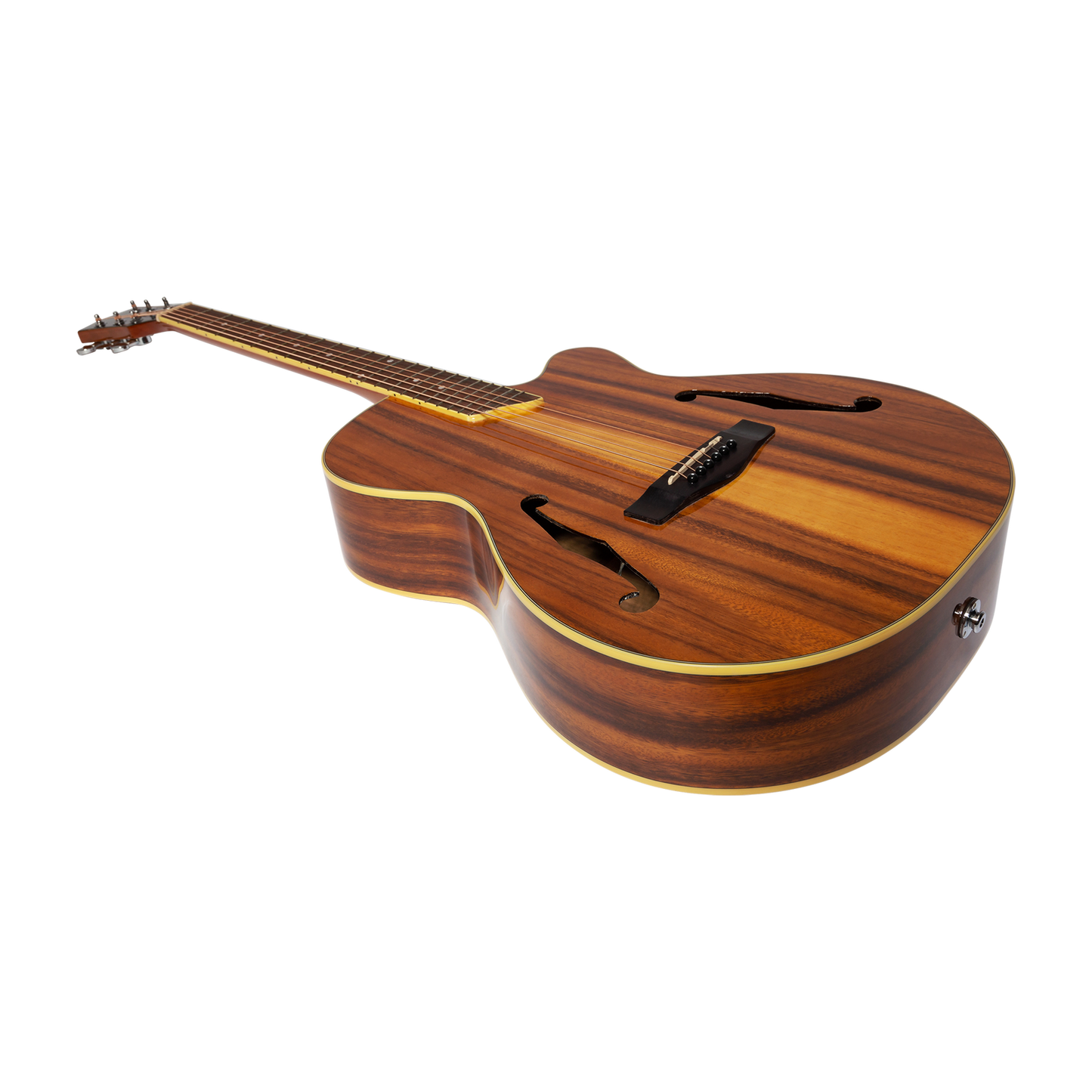 Martinez MJH-3CPG-KOA Jazz Hybrid Acoustic-Electric Small Body Guitar - Natural Gloss — view 3