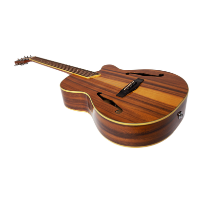 Martinez MJH-3CPG-KOA Jazz Hybrid Acoustic-Electric Small Body Guitar - Natural Gloss — view 3