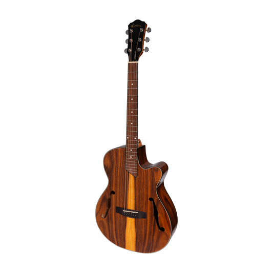 Martinez MJH-3CPG-RWD Jazz Hybrid Acoustic-Electric Gloss Small Body Guitar Rosewood