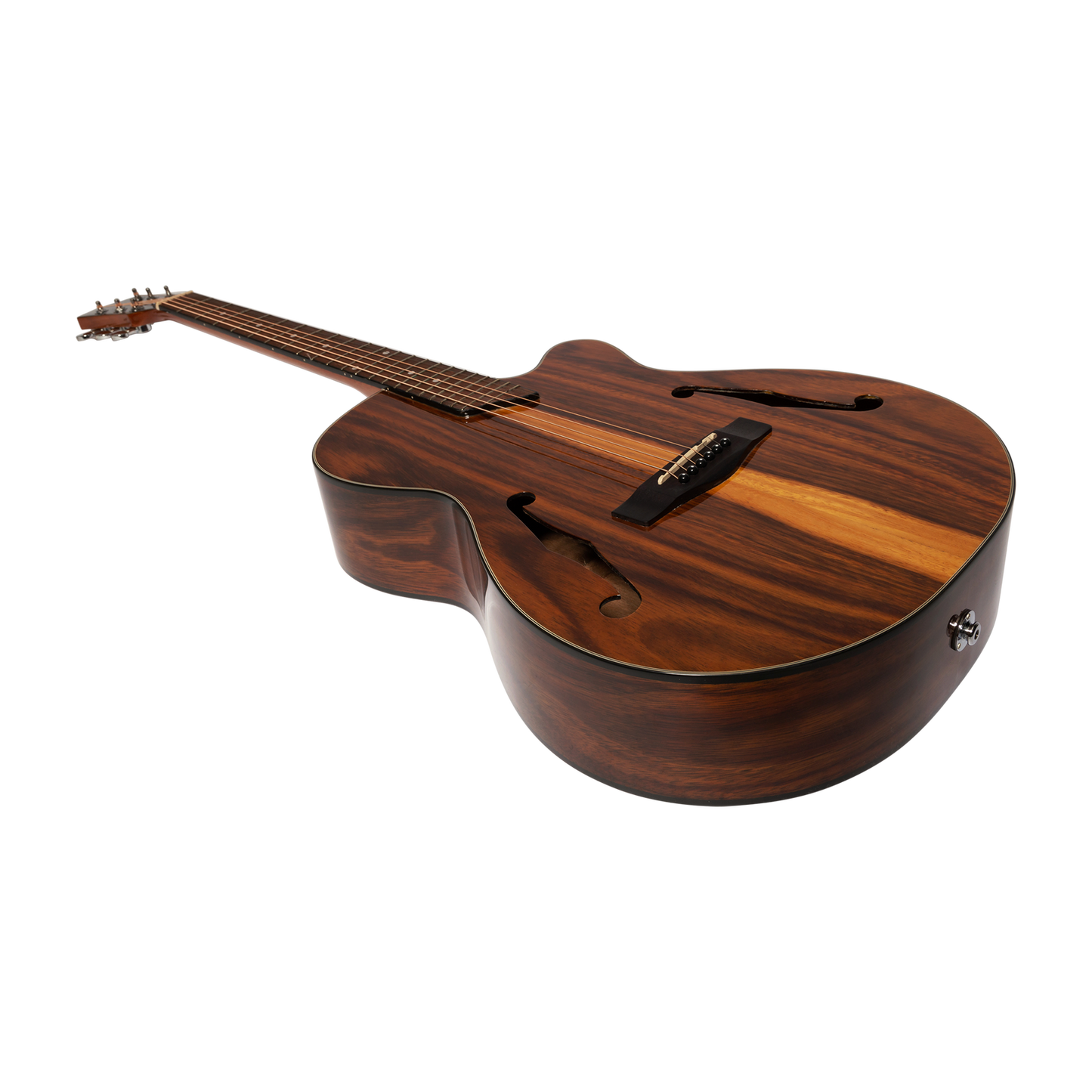 Martinez MJH-3CPG-RWD Jazz Hybrid Acoustic-Electric Gloss Small Body Guitar Rosewood — view 2