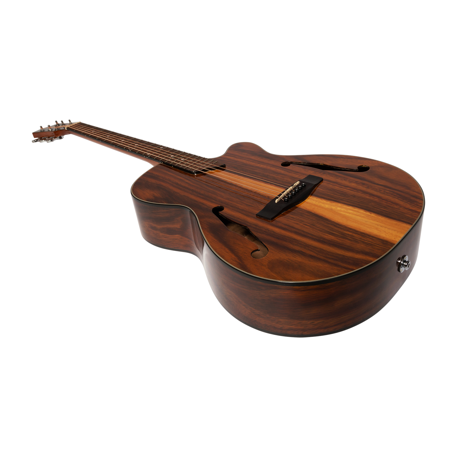 Martinez MJH-3CPG-RWD Jazz Hybrid Acoustic-Electric Gloss Small Body Guitar Rosewood — view 2