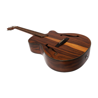 Martinez MJH-3CPG-RWD Jazz Hybrid Acoustic-Electric Gloss Small Body Guitar Rosewood — view 2