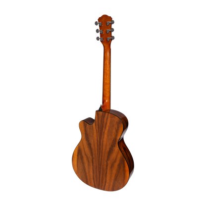 Martinez MJH-3CPG-RWD Jazz Hybrid Acoustic-Electric Gloss Small Body Guitar Rosewood — view 3
