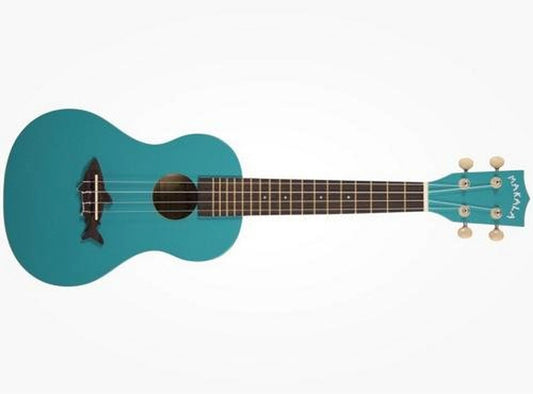 Kala Makala Shark Bridge Series Blue Sea Soprano Ukulele with FREE Gigbag